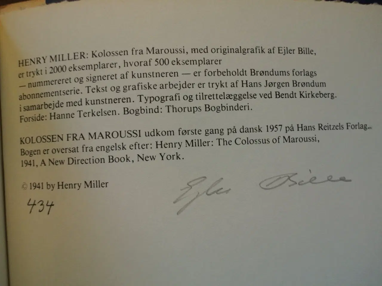 Billede 3 - kolossen fra maroussi - nr. 434 af 500 eks. , af h