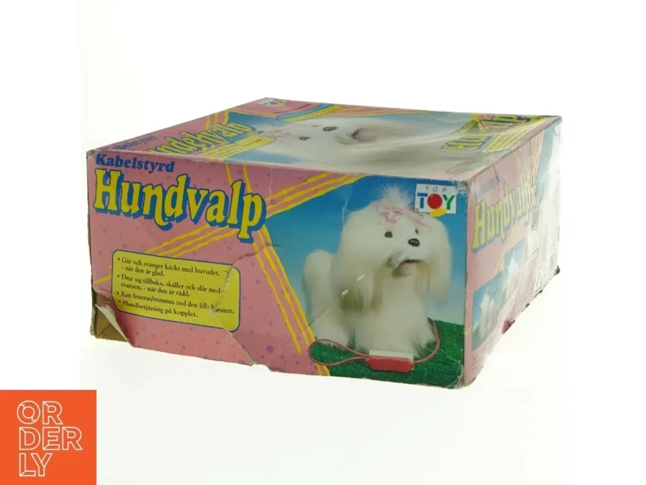 Billede 6 - Vintage kabelstyret Hundehvalp fra Top Toy (str. 23 x 23 cm)