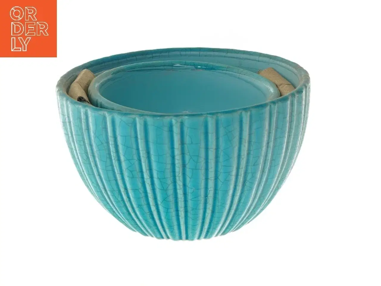 Billede 3 - Turkis keramiske skålesæt (str. Ø 15 & 20 & 17,5 cm)