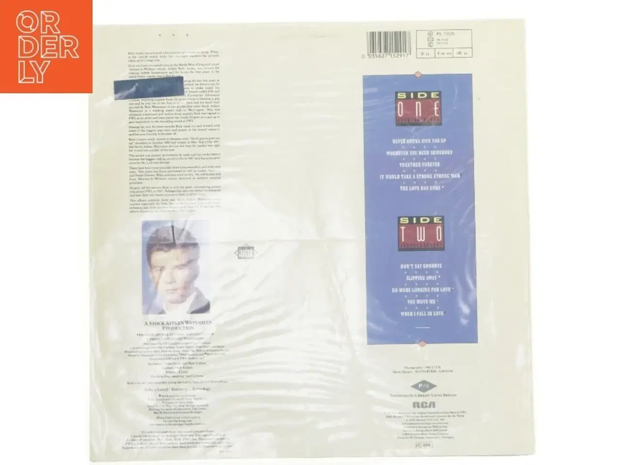 Billede 3 - Rick Astley LP - Whenever You Need Somebody fra RCA