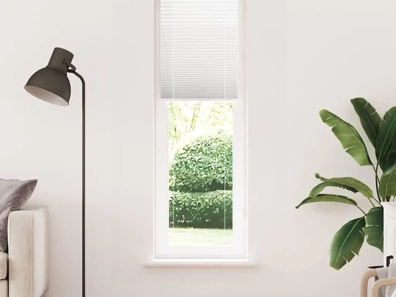 Billede 2 - Plisségardin Hvid 55x200 cm Stofbredde 54,4 cm Polyester