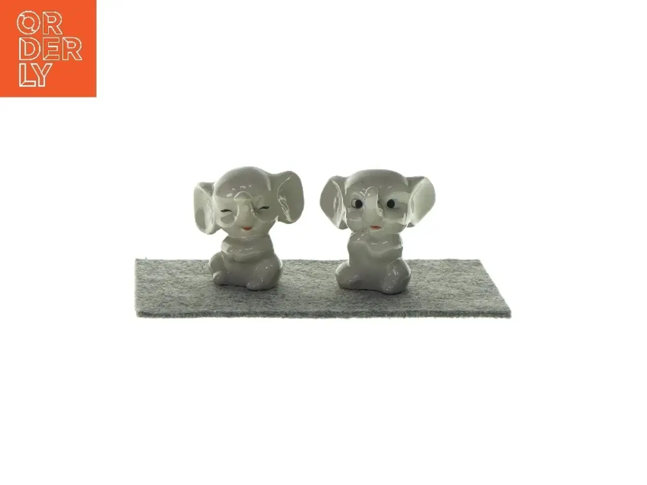 Billede 1 - Dekorativ elefantfigurer (2 stk.) fra Ukendt (str. LBH: 4x4x7,5cm)