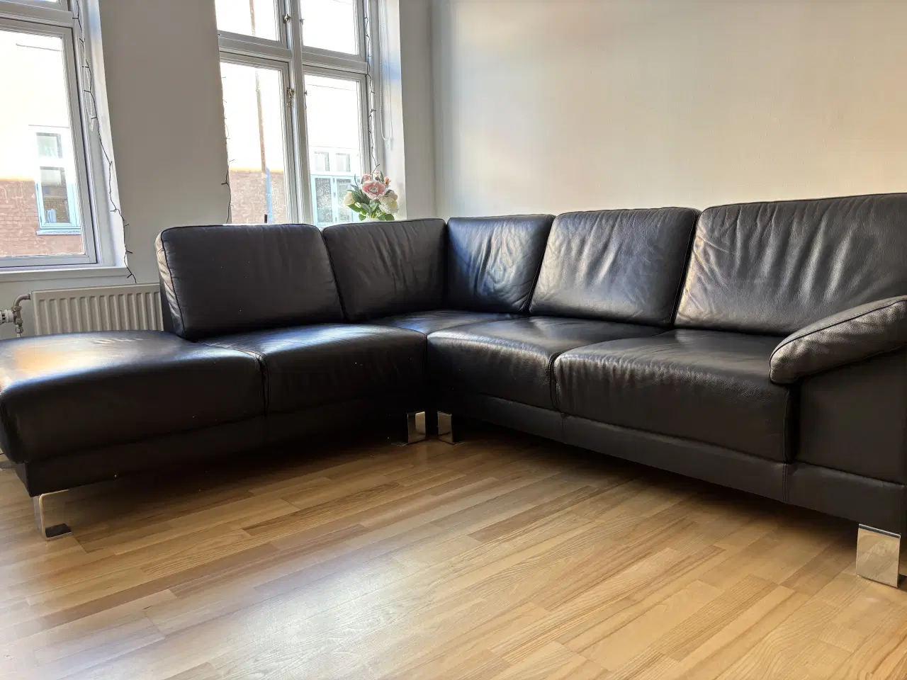 Billede 4 - Chaiselongsofa i ægte læder