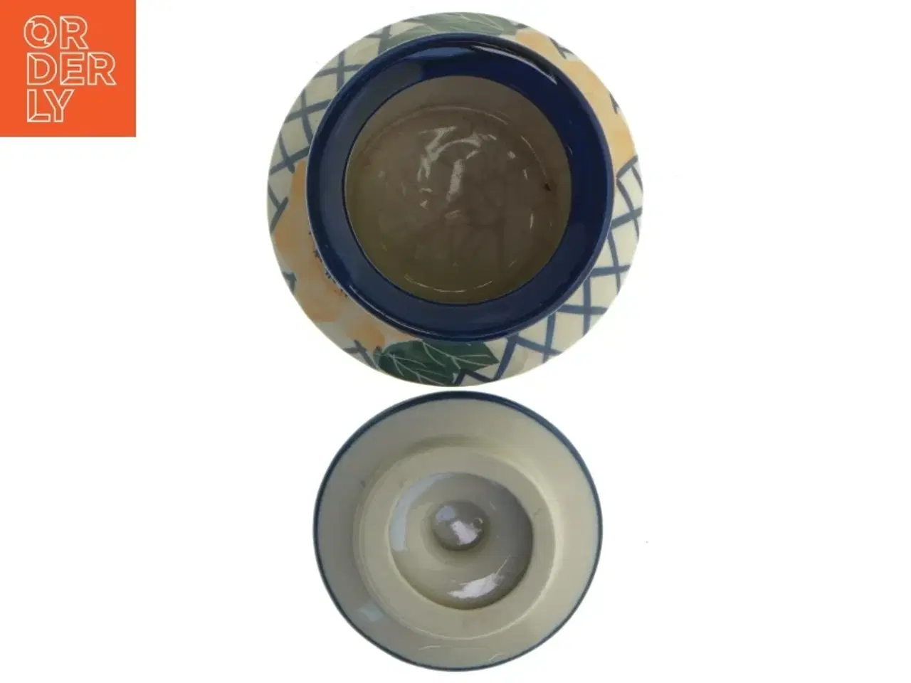 Billede 4 - Keramik krukke med låg (str. 10x12,5 cm)