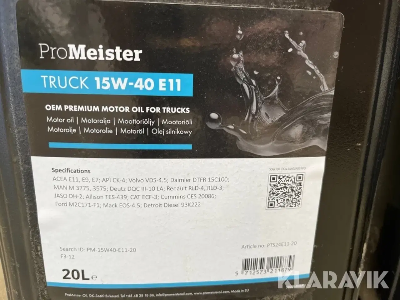Billede 2 - Motorolie Promeister Truck 15w-40 E11 2 Styk