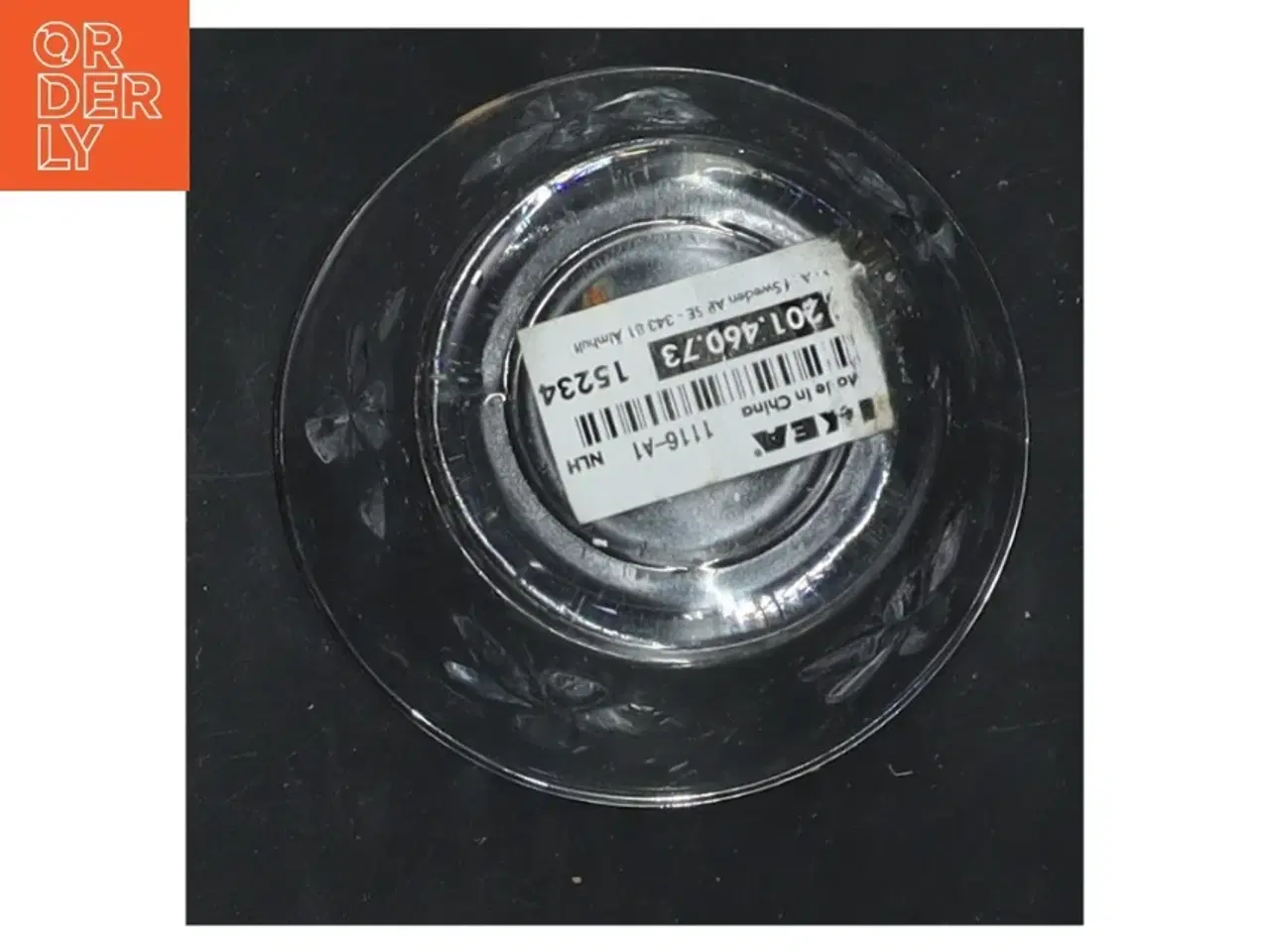 Billede 2 - Glas med blomstermønster fra IKEA (str. 6x7 cm)