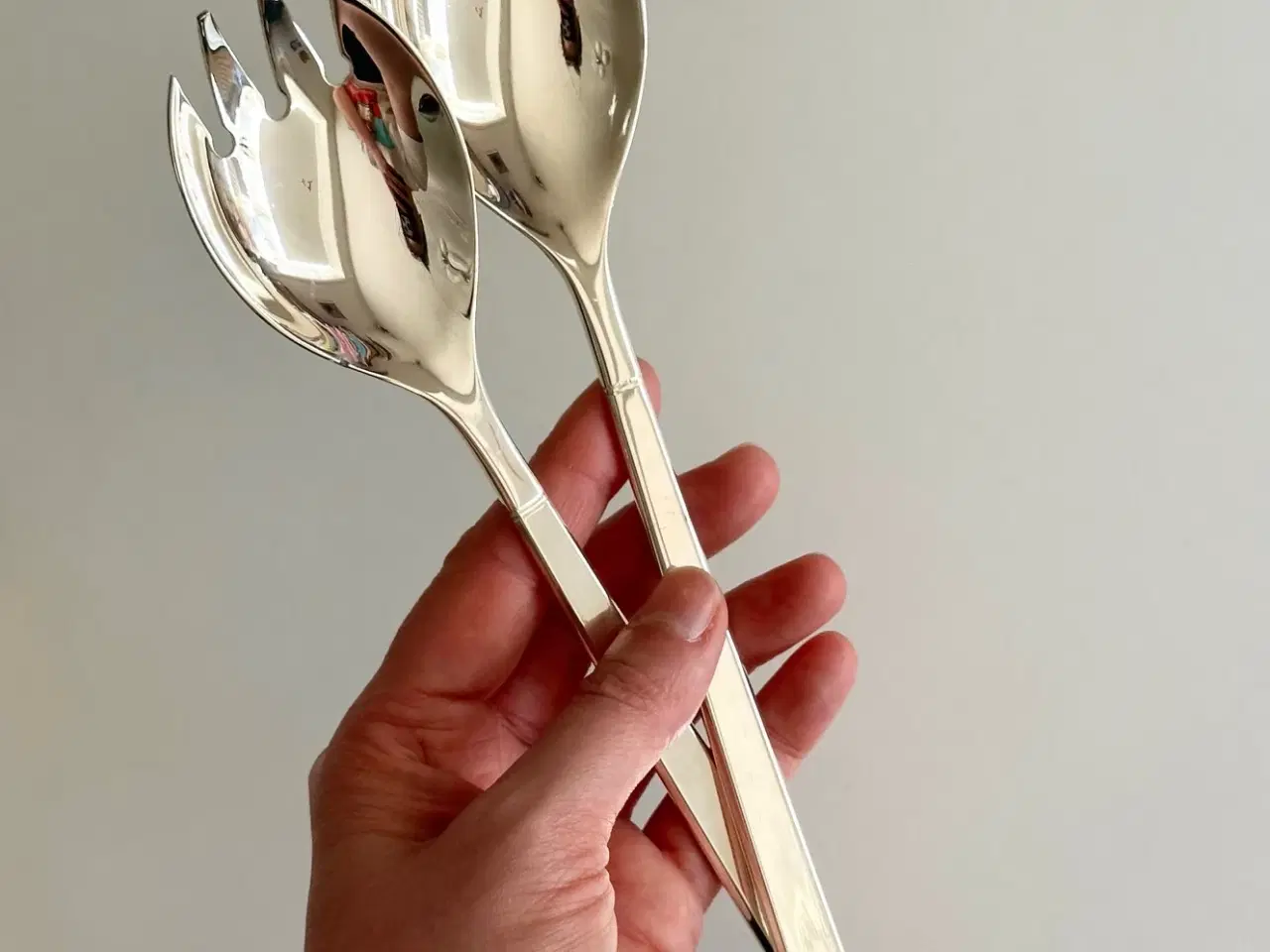 Billede 2 - Salatsæt, sølvbelagt