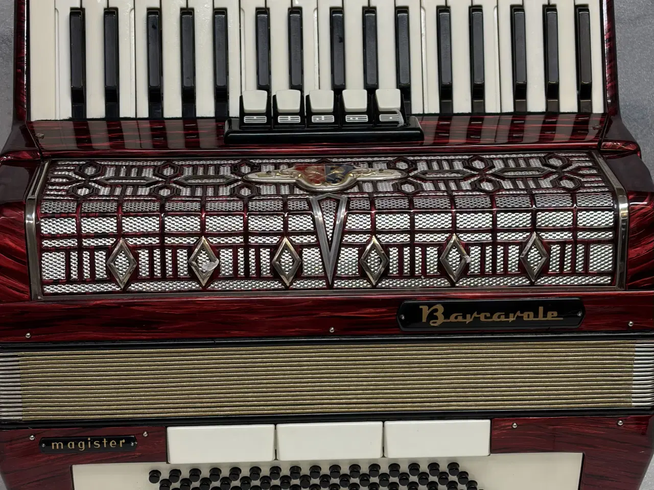 Billede 5 - 🎵 Barcarole flot rød højglans tangent-harmonika