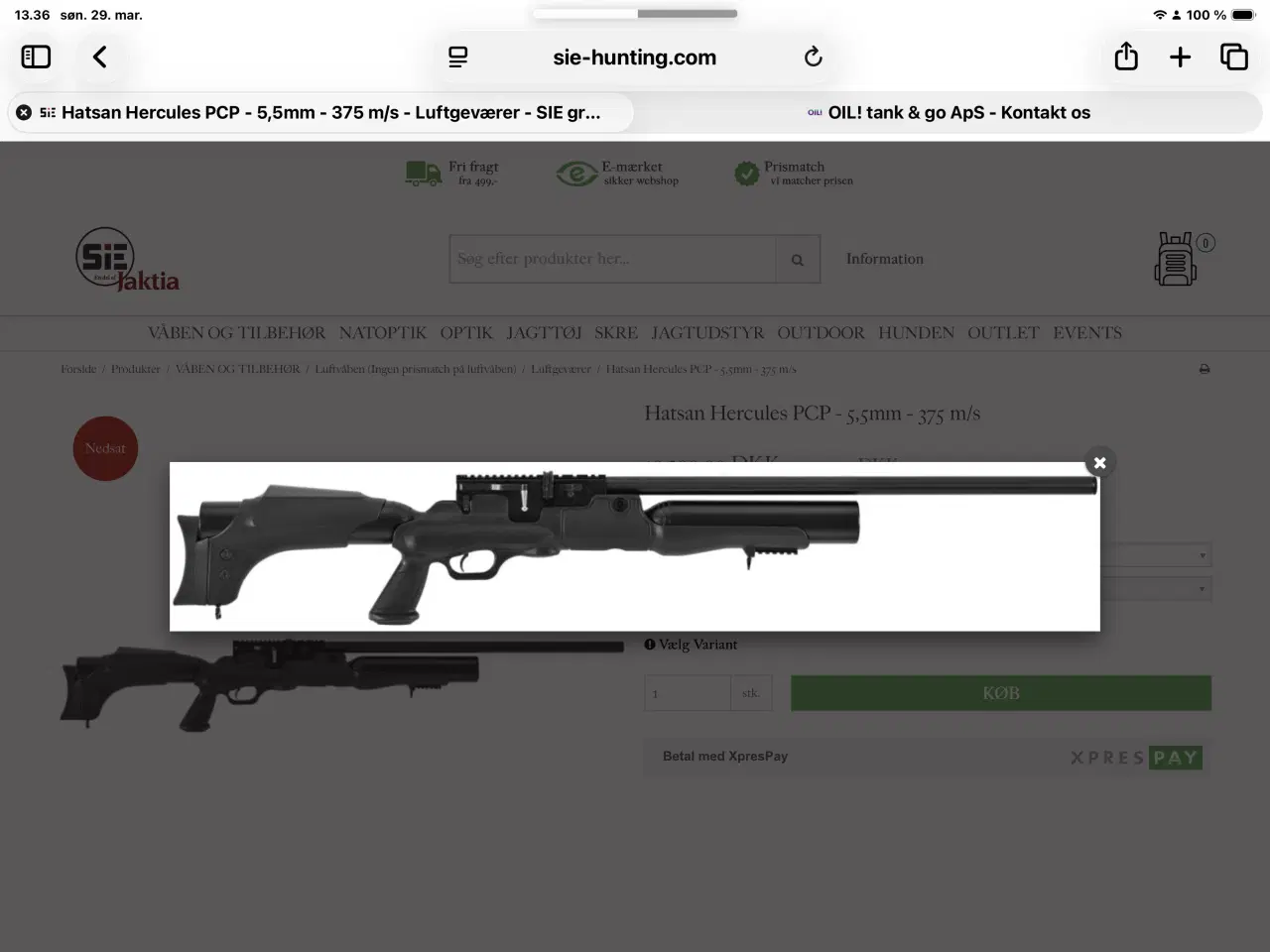 Billede 3 - luftgevær Hatsan Hercules pcp sælges