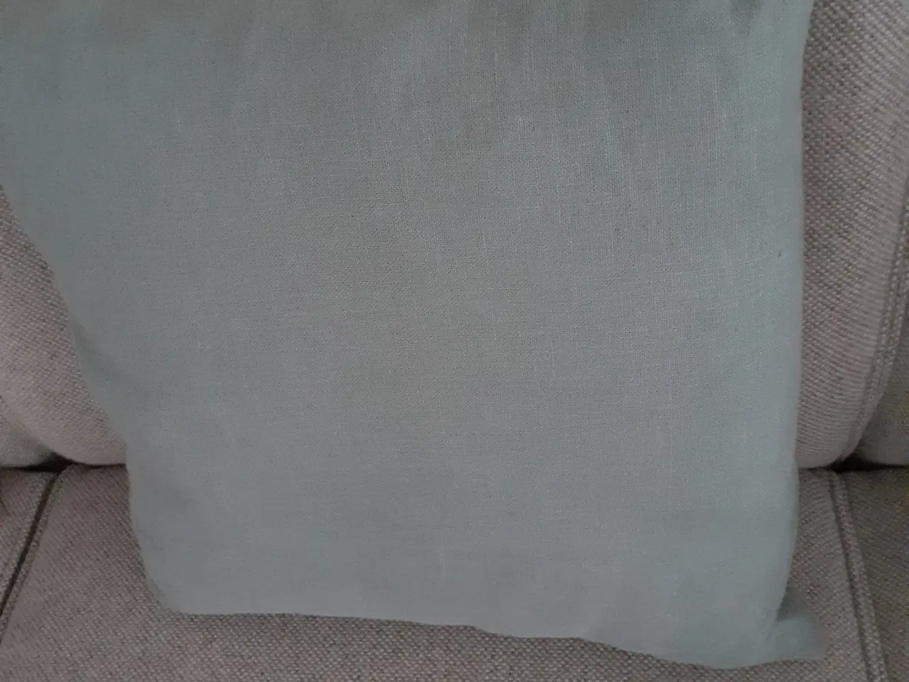 Billede 4 - Sofapuder i grønlig og beige farve