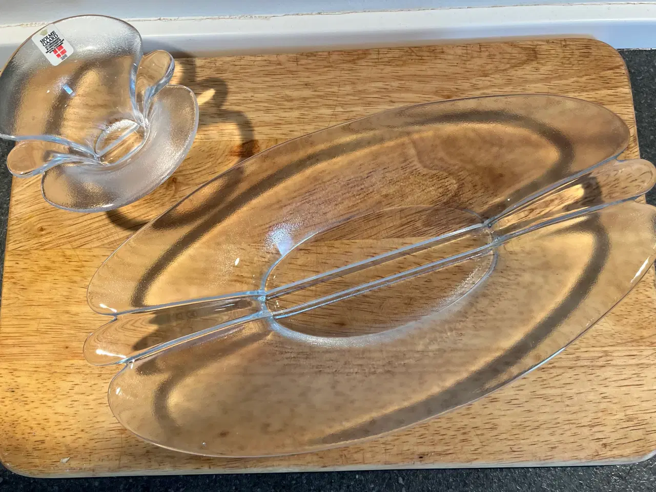 Billede 3 - Holmegaard Glasfad og Æggebæger