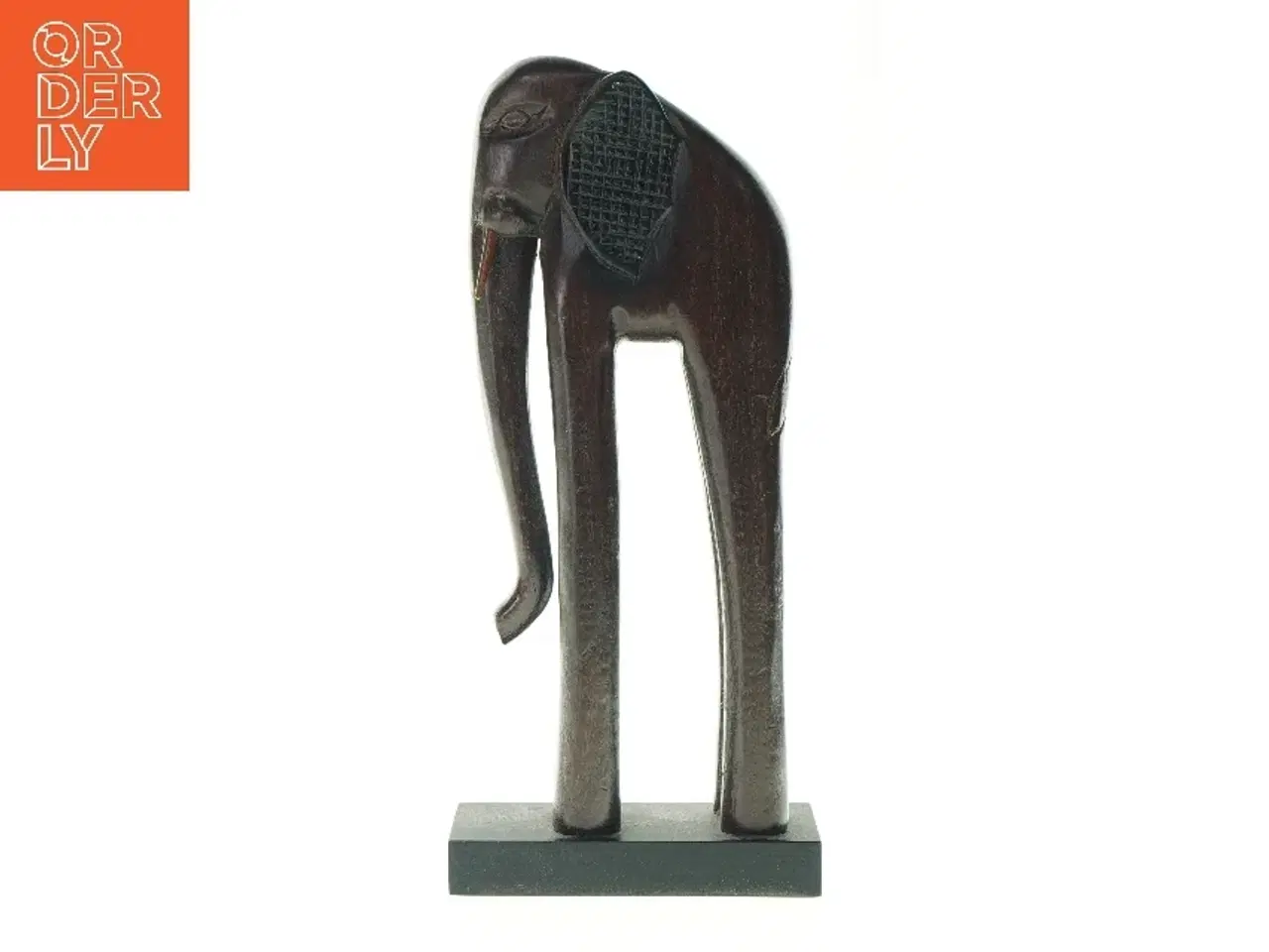 Billede 1 - Dekorativ elefantfigur (str. LBH:16,5x9x37cm)