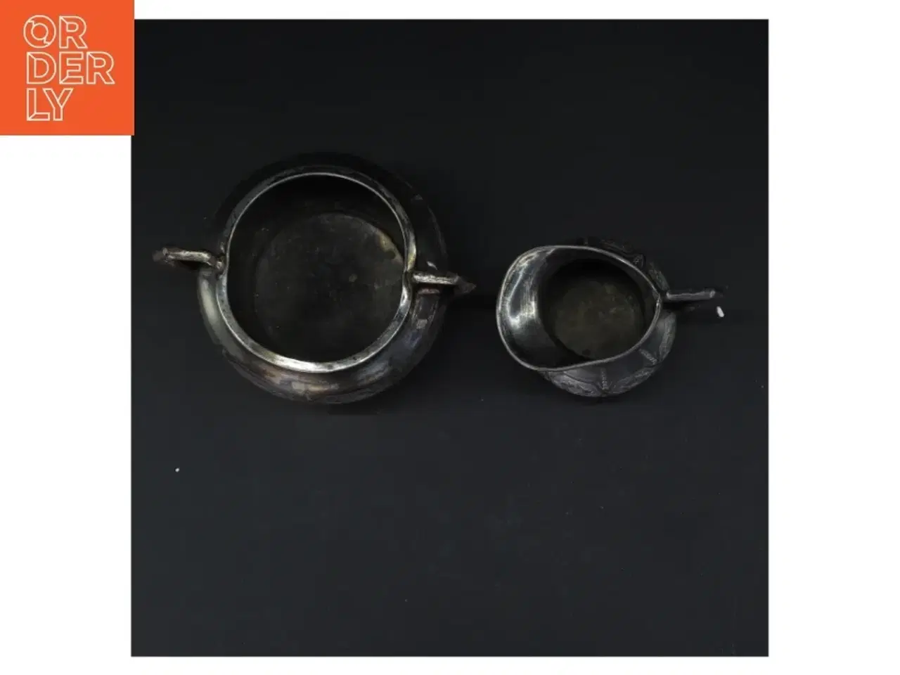 Billede 2 - Sæt af vintage sukkerskål og flødekande (str. 9 cm. og. 8 cm)