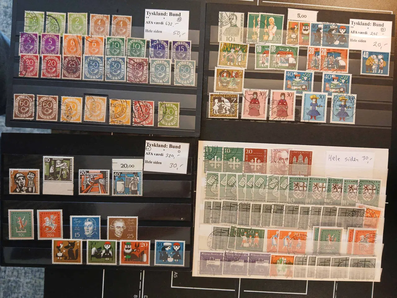 Billede 1 - Vesttyskland (124) 4 Plancher med ældre mærker. ma