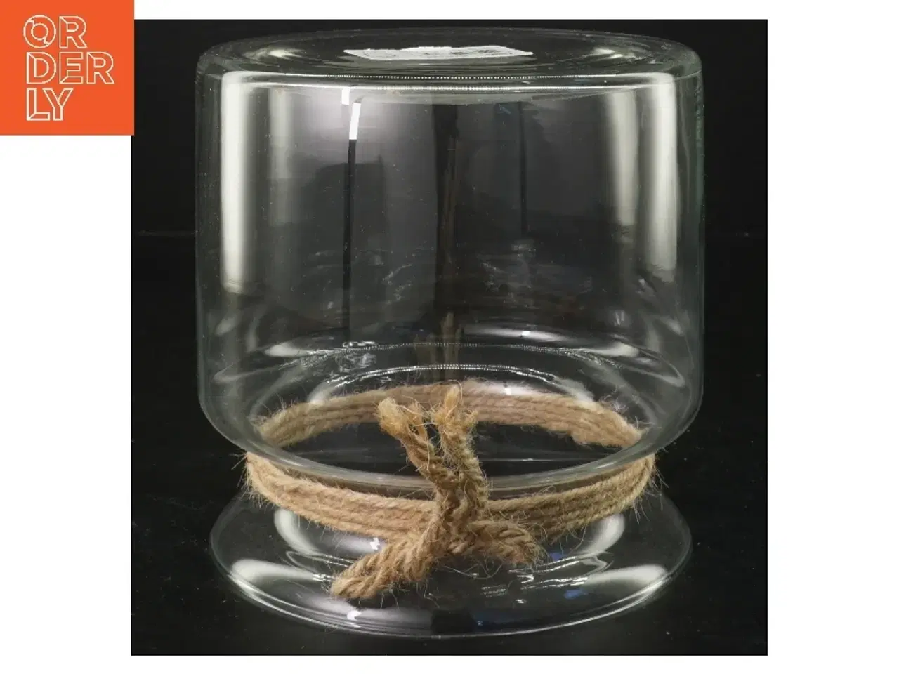 Billede 2 - Glasvase med snor (str. Ø 14x15 cm)