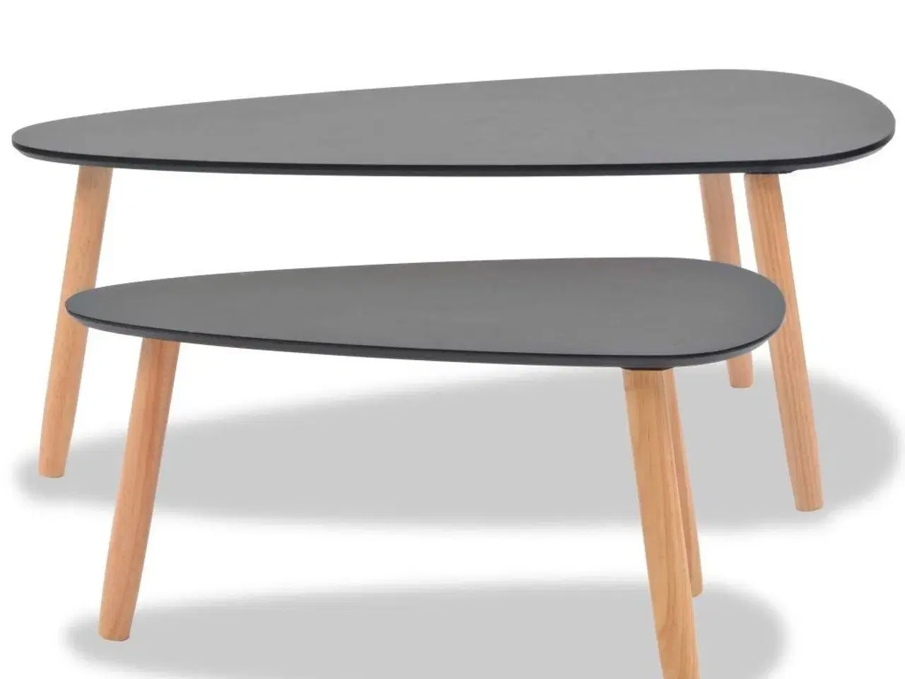 Billede 5 - Sofabordssæt i 2 dele massivt fyrretræ sort