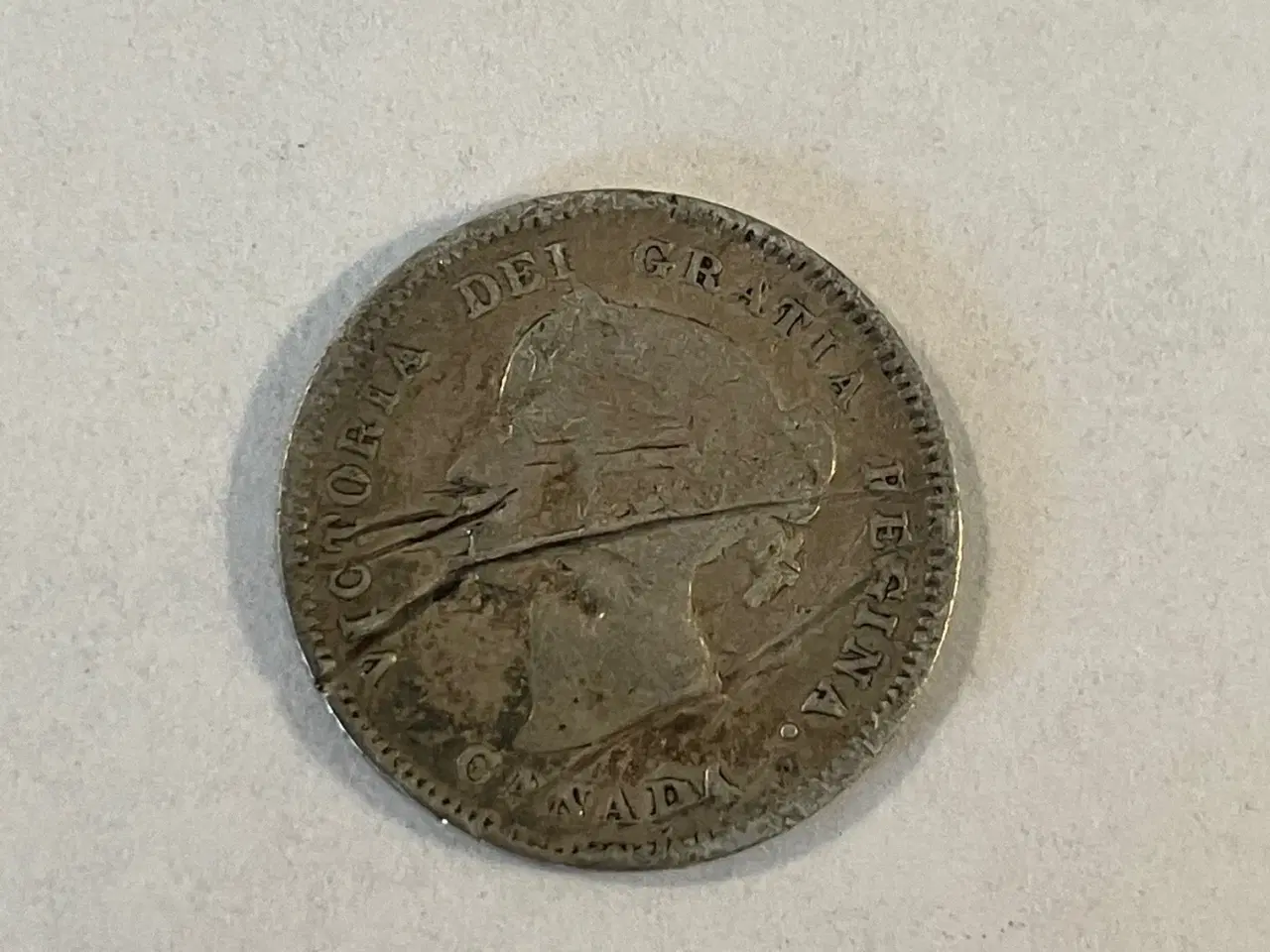 Billede 2 - 5 Cents Canada 1886 - Slidt