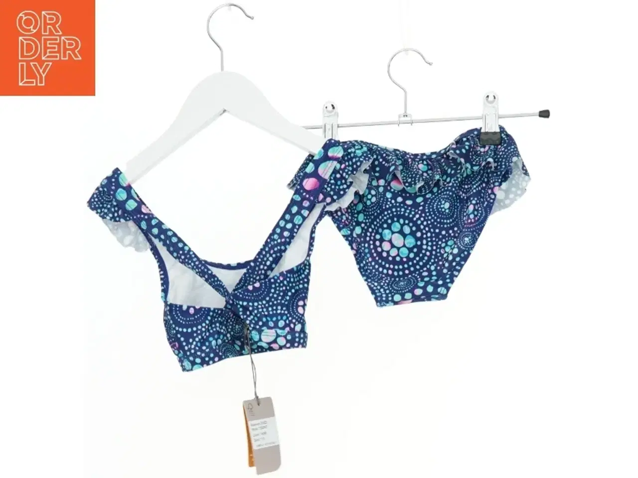 Billede 2 - Blå bikini med flæser og prikker (str. 110)