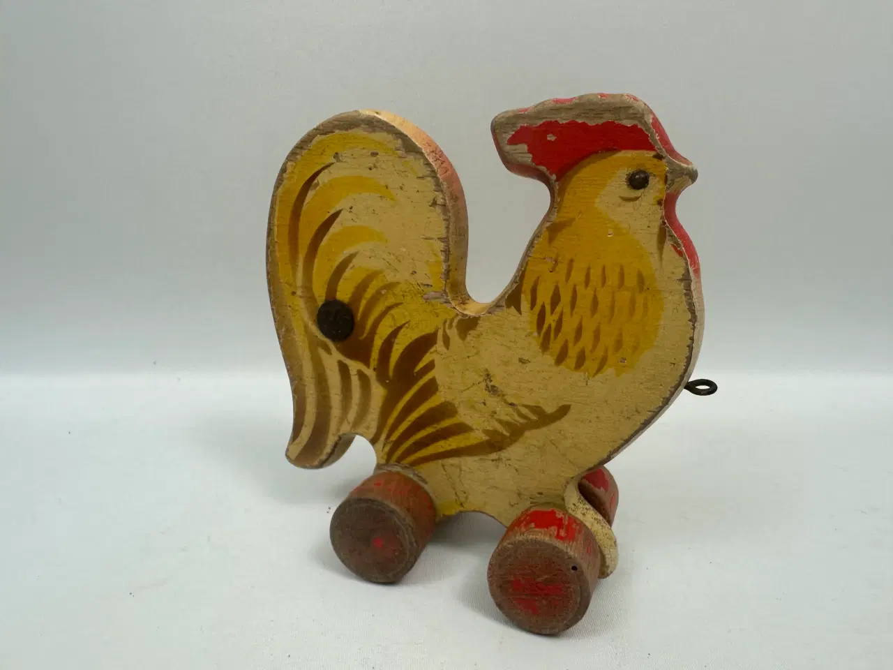 Billede 6 - Vintage hane på hjul i træ (GECEVO)