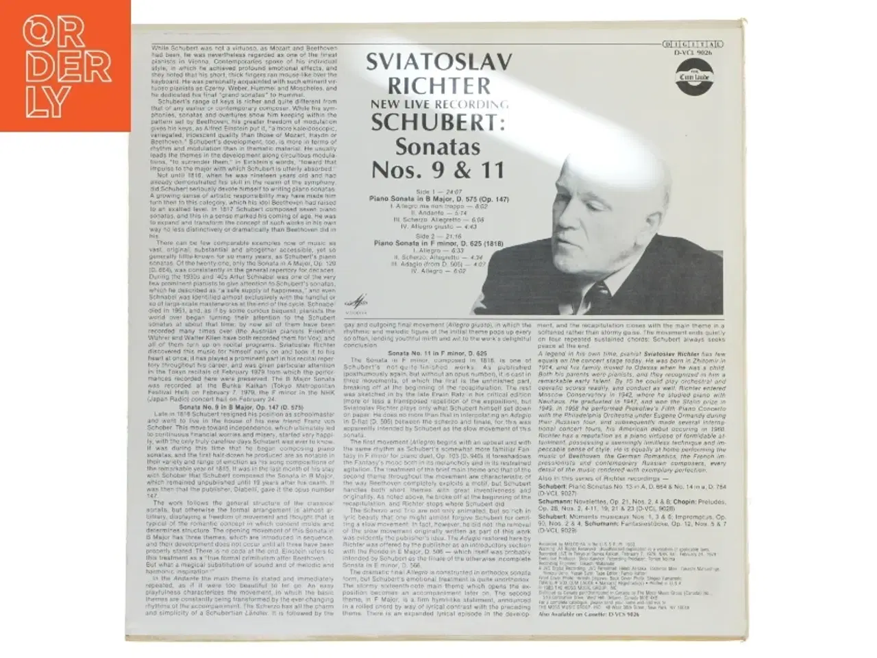 Billede 3 - Svjatoslav Richter Schubert Sonater LP
