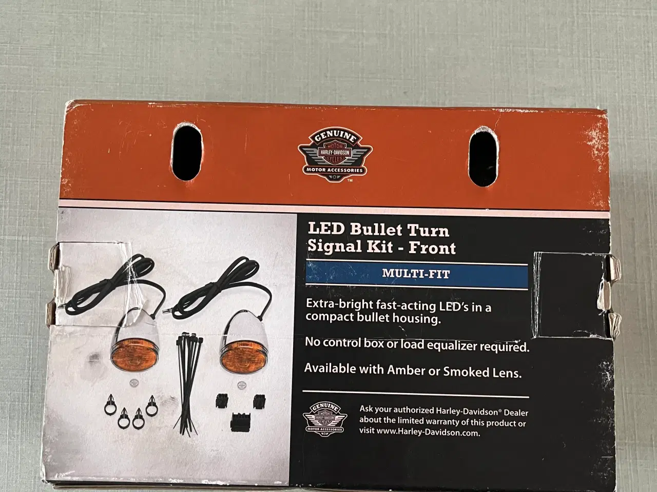 Billede 4 - Blinklys smoked foran Harley-Davidson