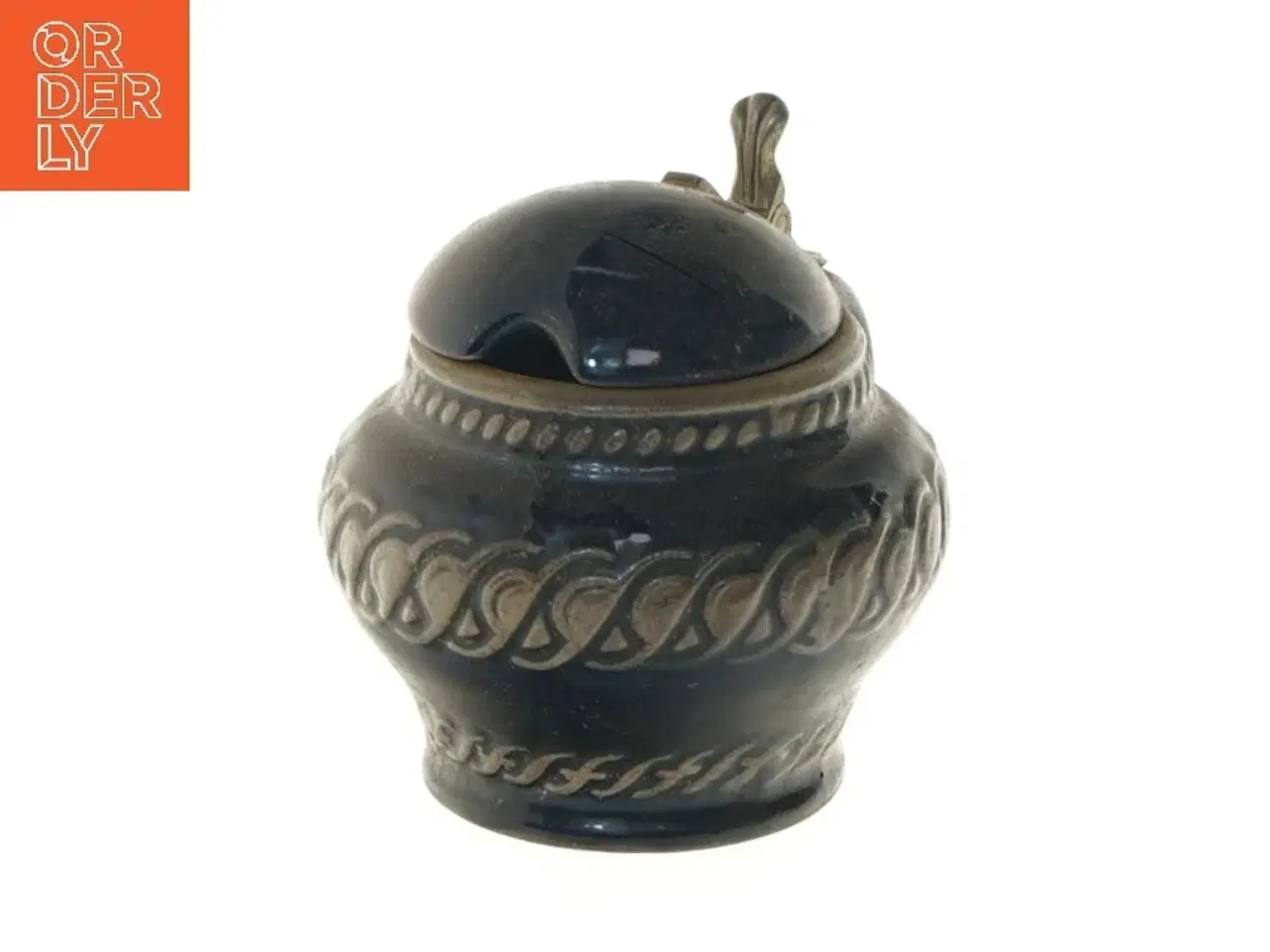 Billede 1 - Keramisk krukke med låg (str. 8 cm)