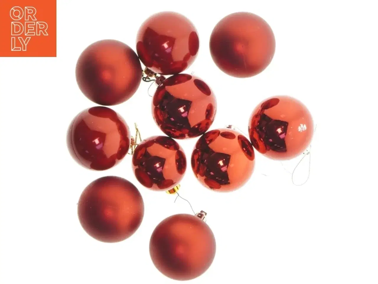 Billede 1 - Julekugler, røde (str. 10. styk)