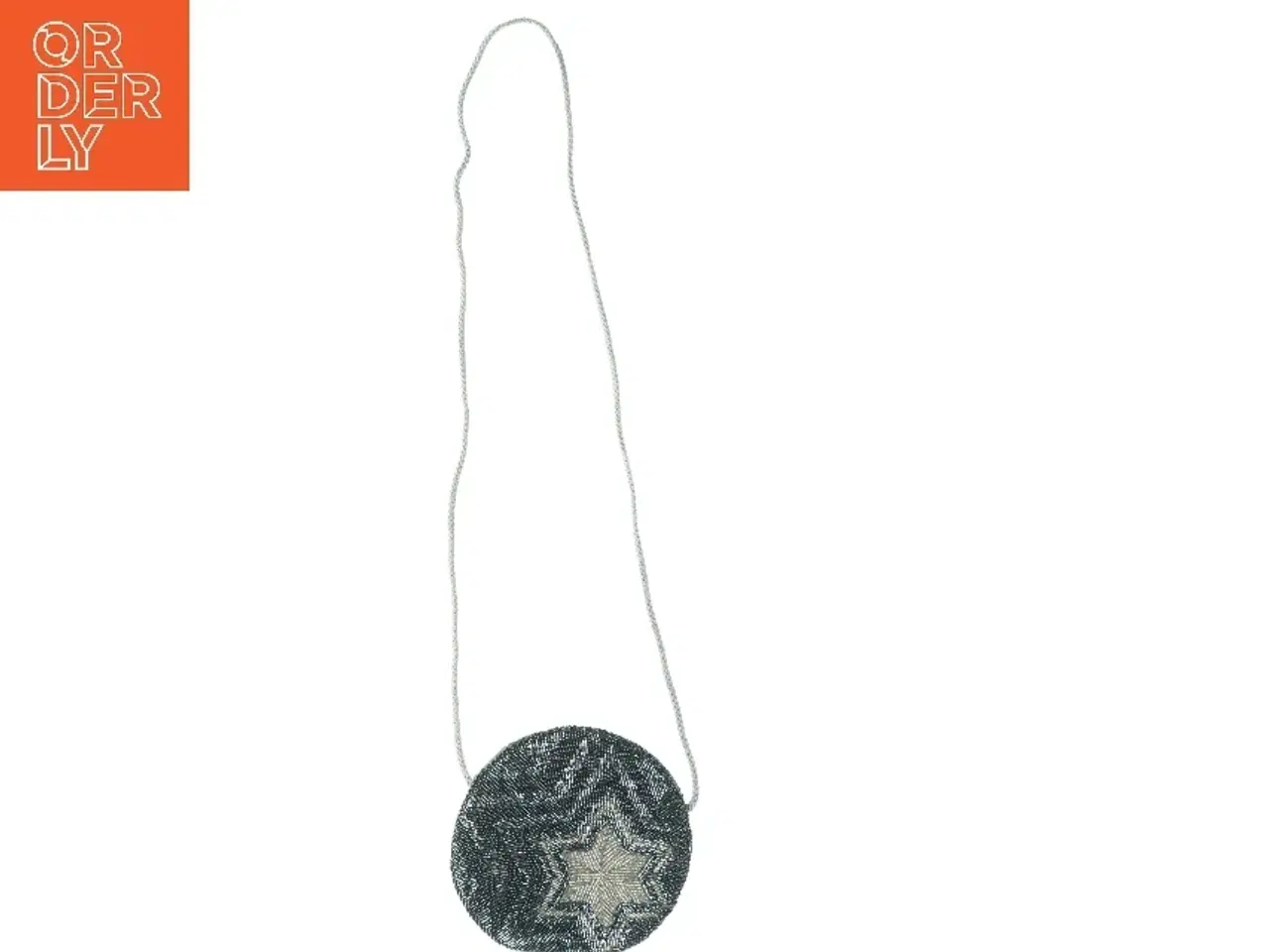 Billede 1 - Rund perletaske med kæde (str. 16 cm)