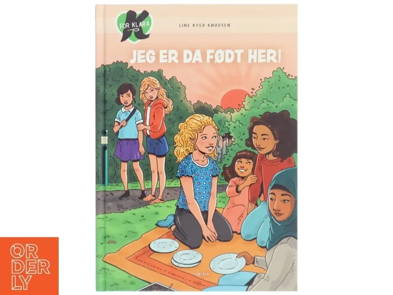 Billede 1 - K for Klara, Jeg er da født her! af Line Kyed Knudsen (Bog)