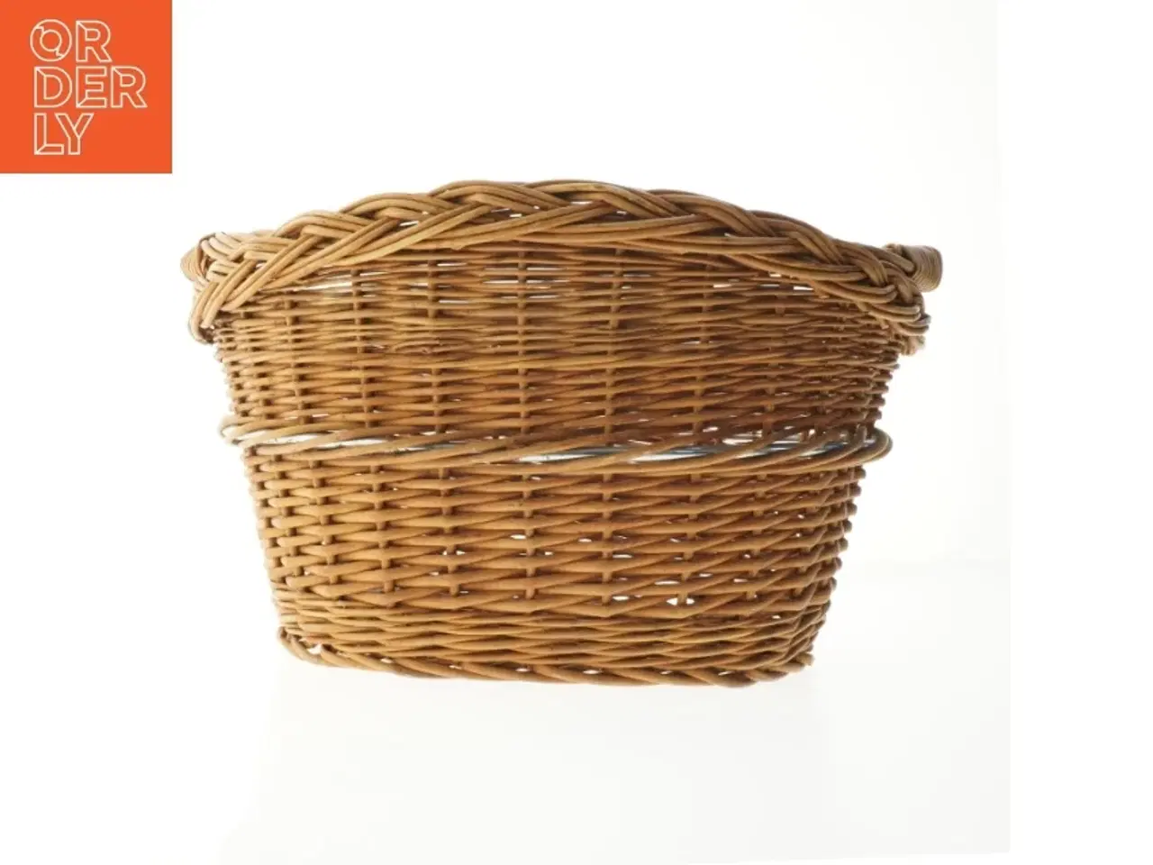 Billede 1 - Flettet cykelkurv i flet (str. 43x33,5 cm)
