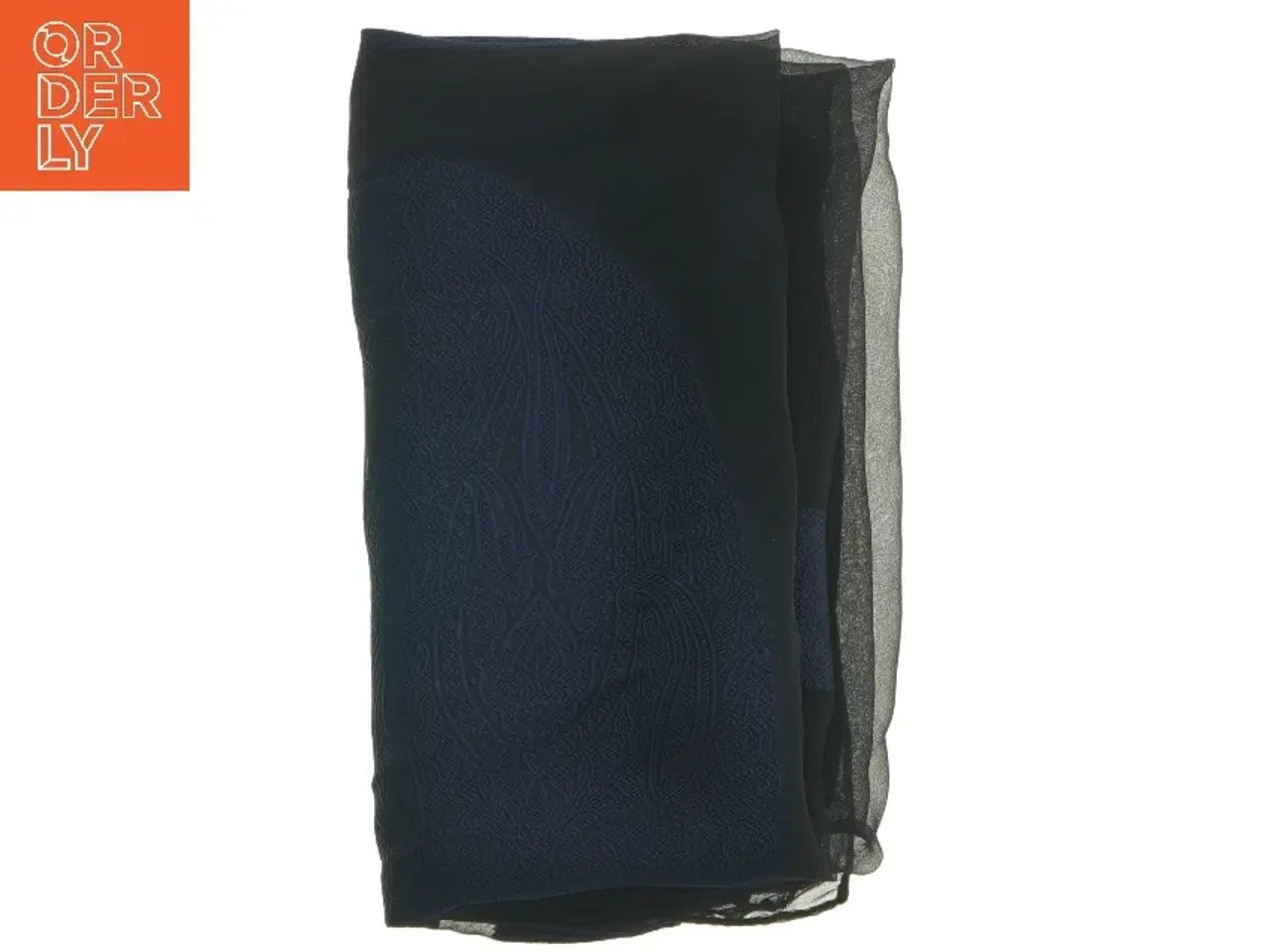 Billede 3 - Sort dekorativt tørklæde (str. 179 x 43 cm)