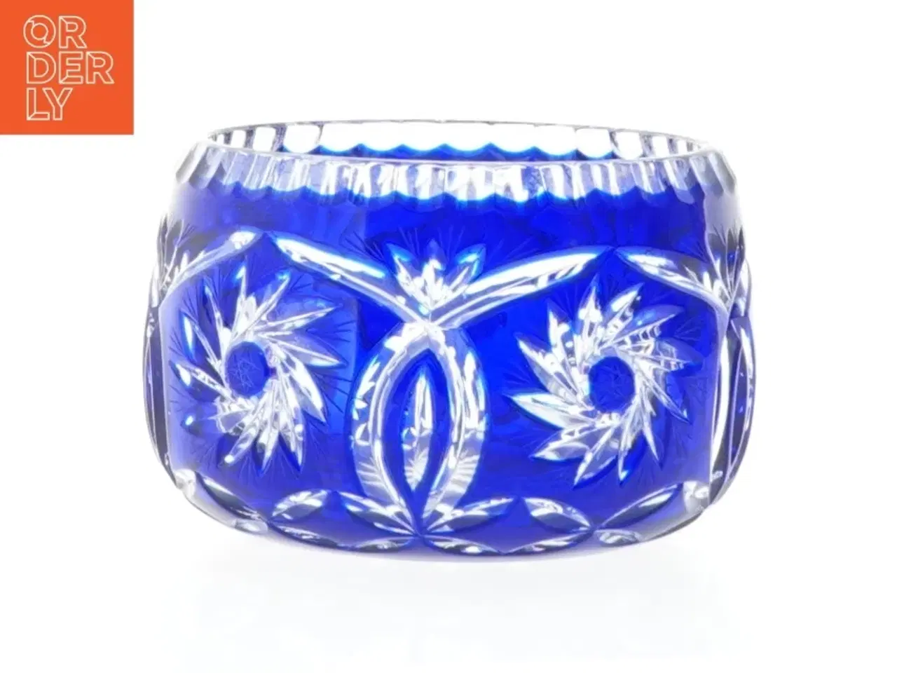 Billede 2 - Blå krystalglas skål (str. 12 x 7,5 cm)