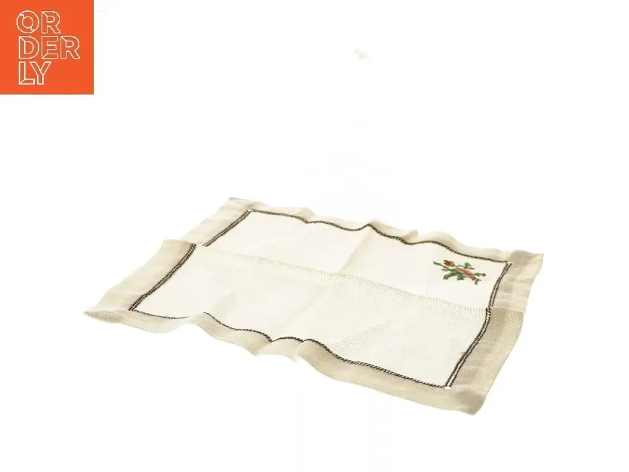 Billede 3 - Broderet serviet (str. 28x27 cm)