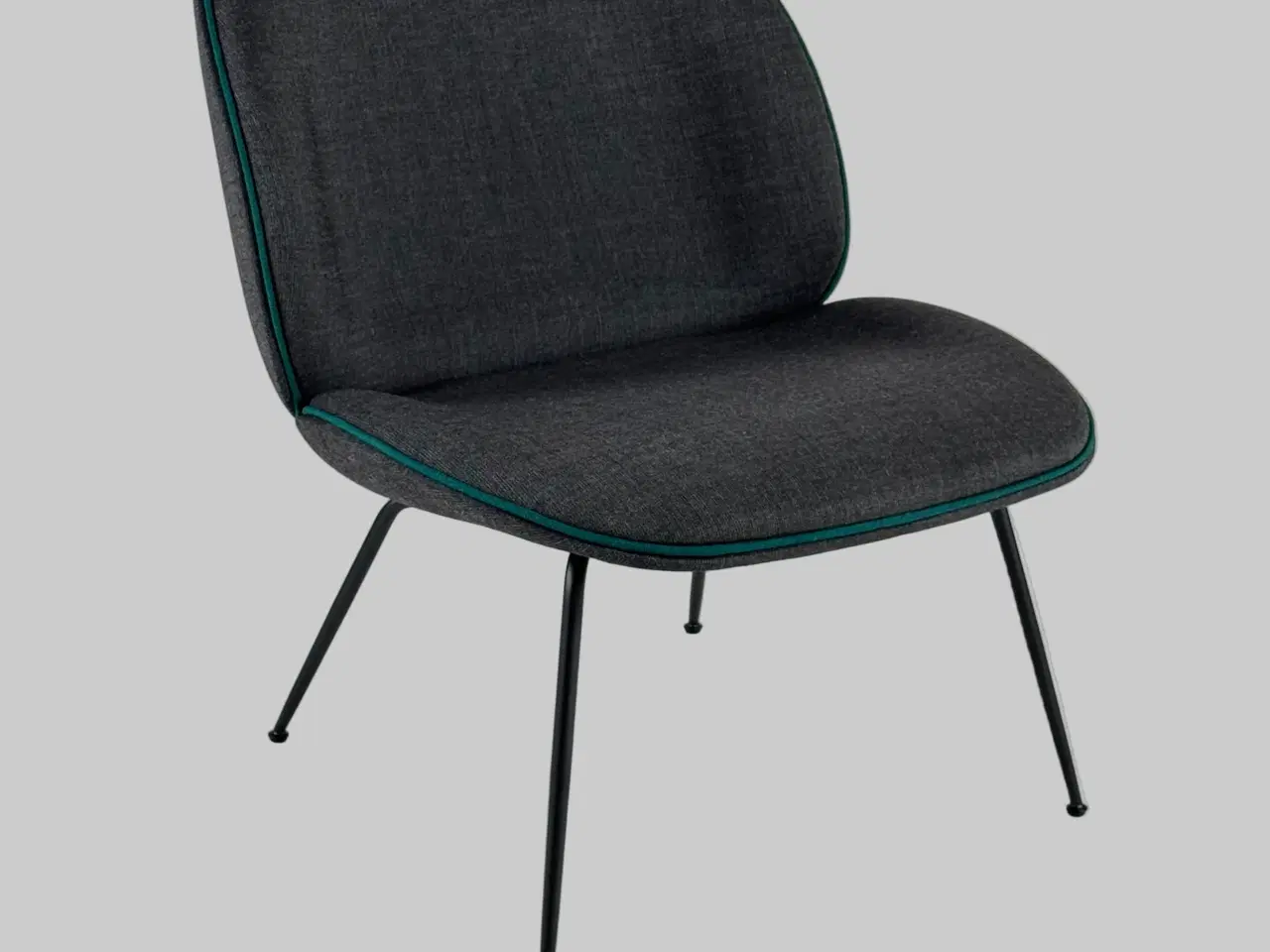 Billede 1 - GUBI Beetle Loungestol – Mørkegrå/Sort Stel