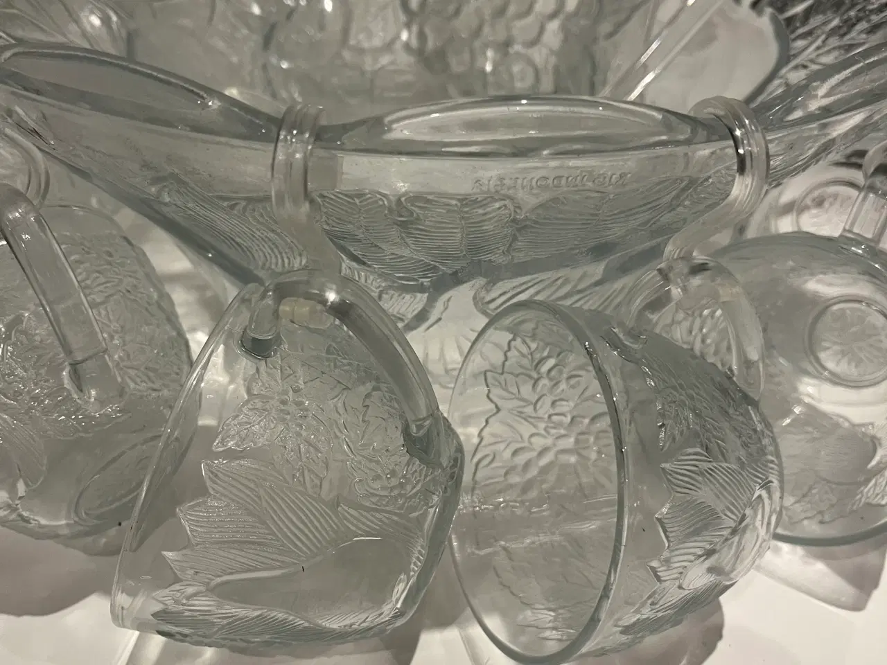 Billede 4 - Punch bowl med 11 glas 