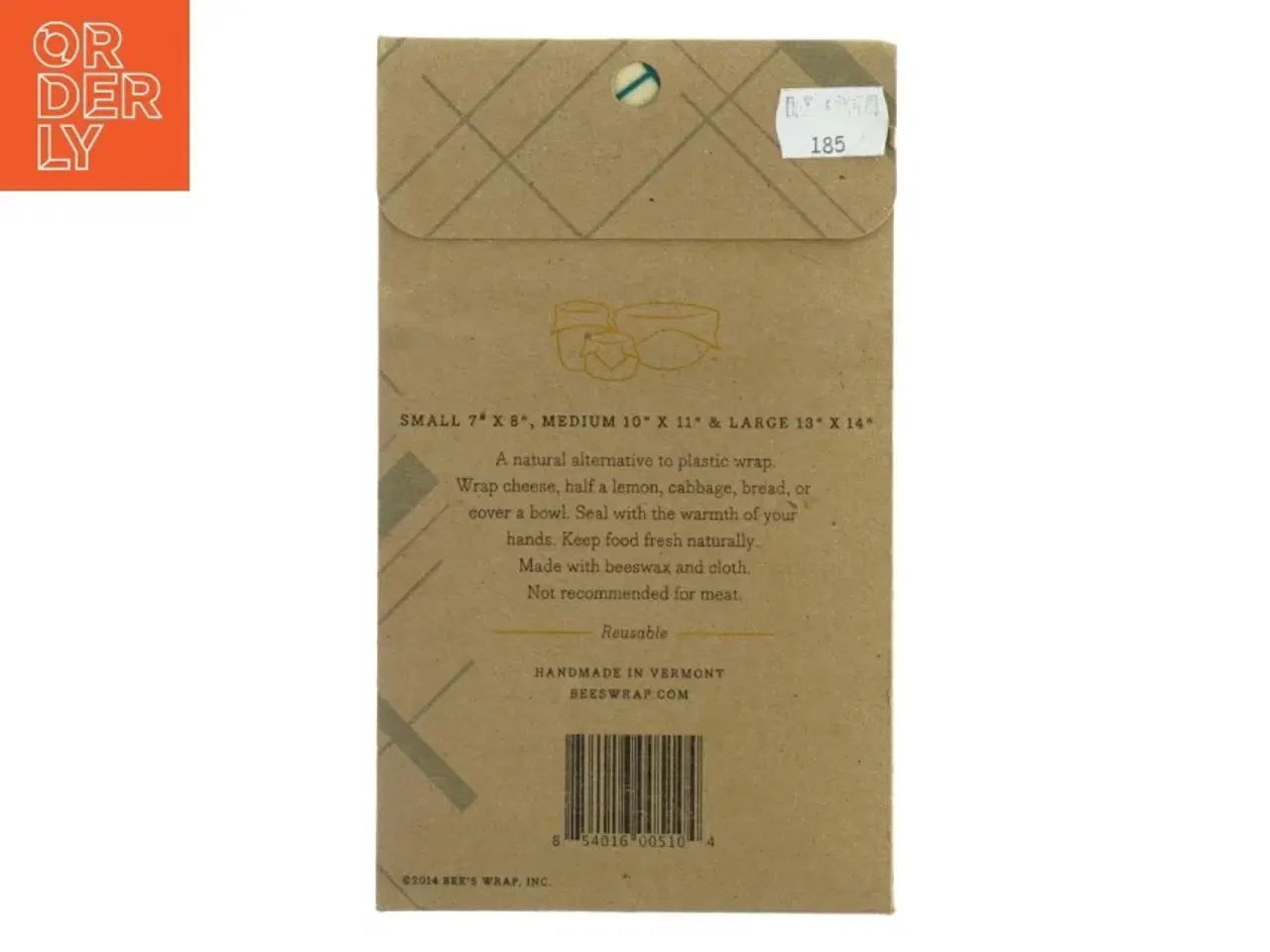 Billede 3 - Bee&#39;s Wrap Bivoksindpakning fra Beeswrap (str. 20,5x12 cm)