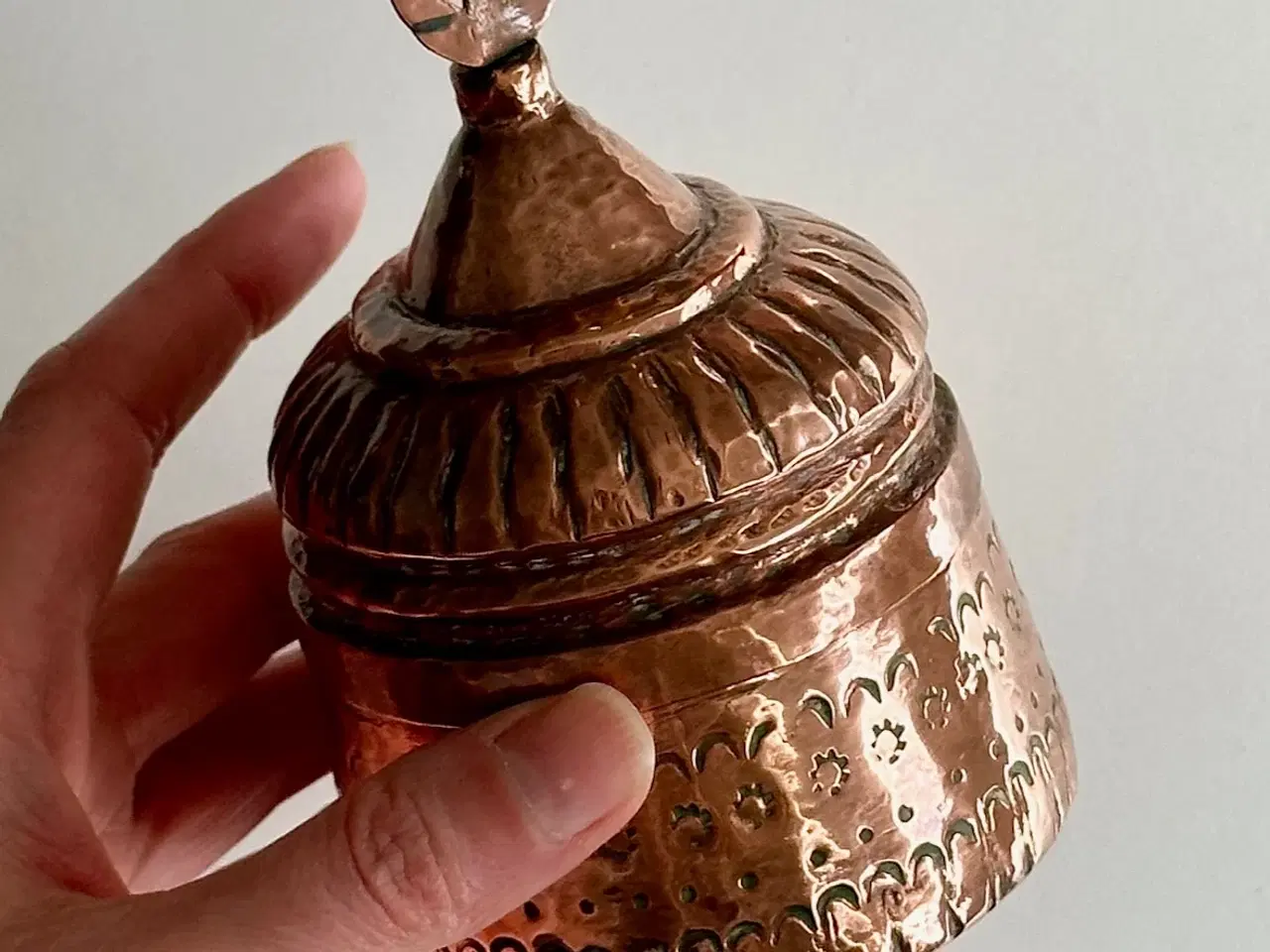 Billede 1 - Kobber lågkrukke