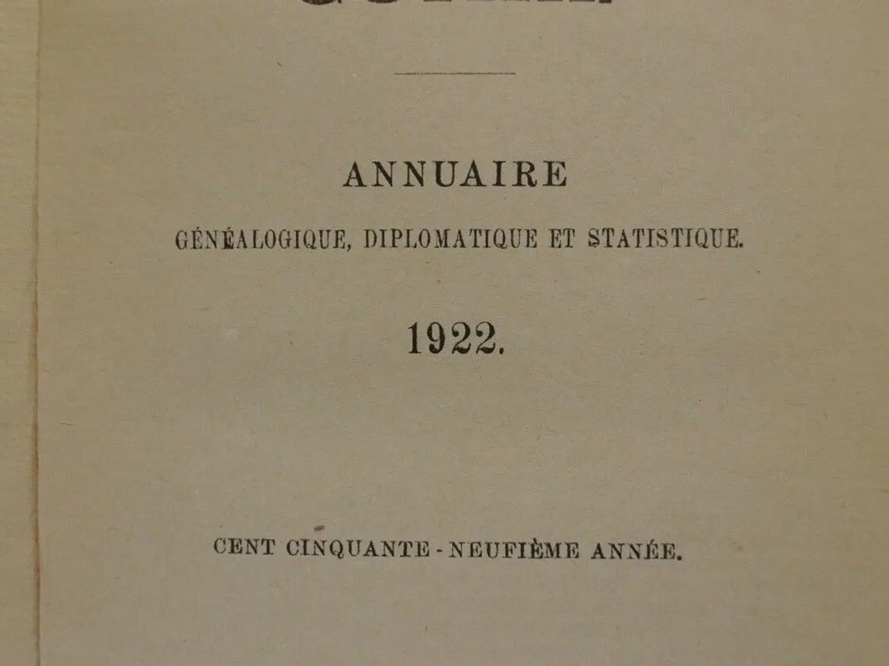 Billede 2 - almanach de gotha 1922 - genealogique, diplomatiqu