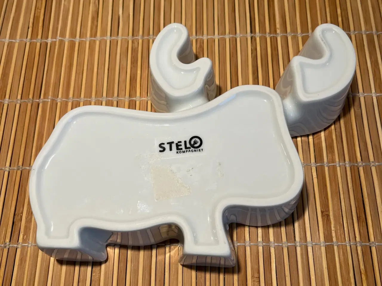 Billede 3 - Stelo elgformet fad hvid porcelæn