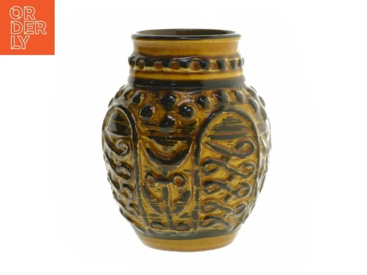 Billede 1 - Keramisk vase med mønstret design fra Bay W.GERMANY (str. 15 cm)