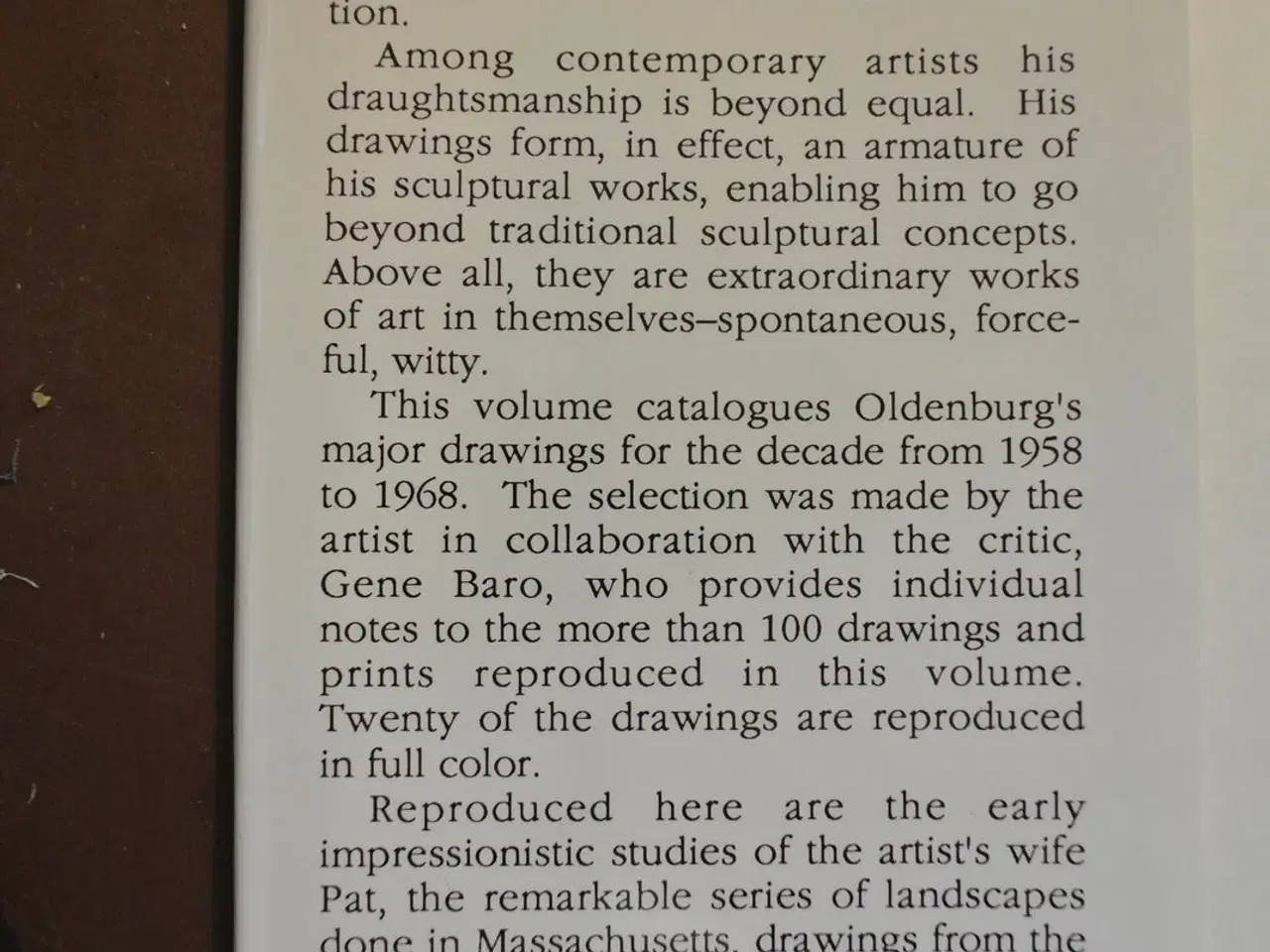 Billede 3 - claes oldenburg drawings and prints, by gene baro,