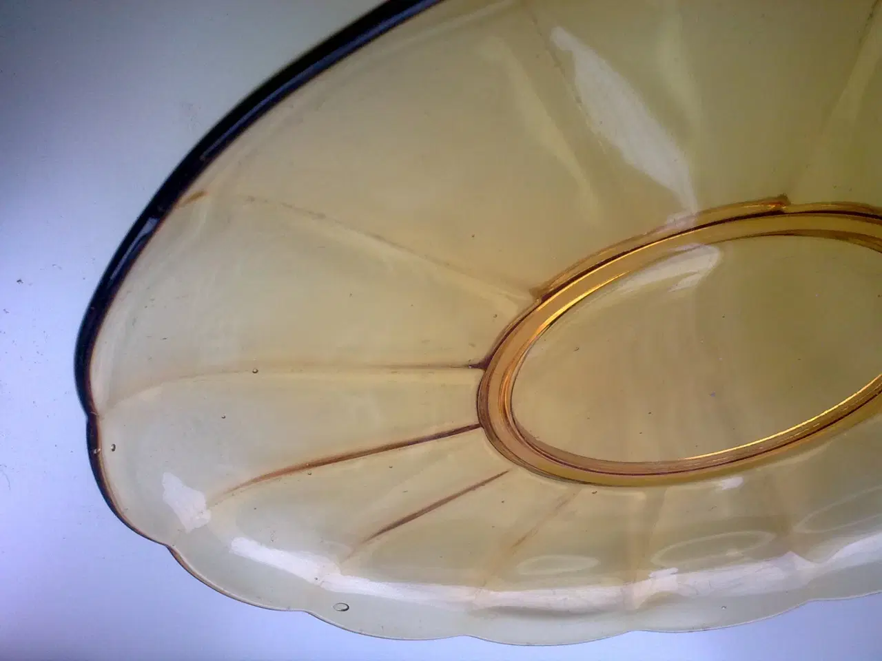 Billede 8 - 1920r replica dansk hygge glasskål i GUL d