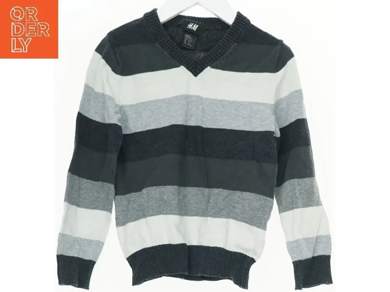 Billede 1 - Striktrøje med striber fra H&M (str. 116)
