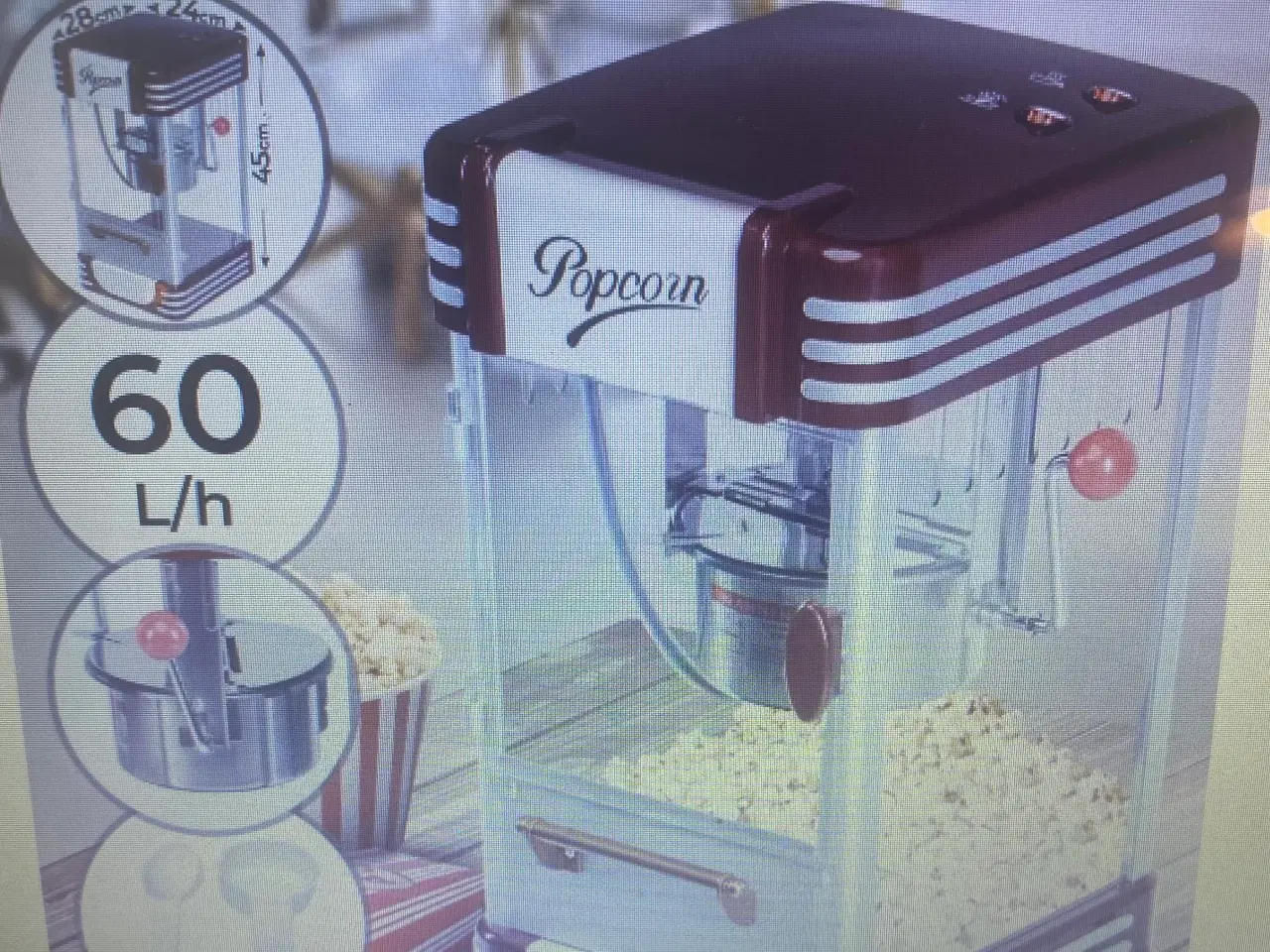 Billede 3 - Popcornmaskine, til fest og en god aften
