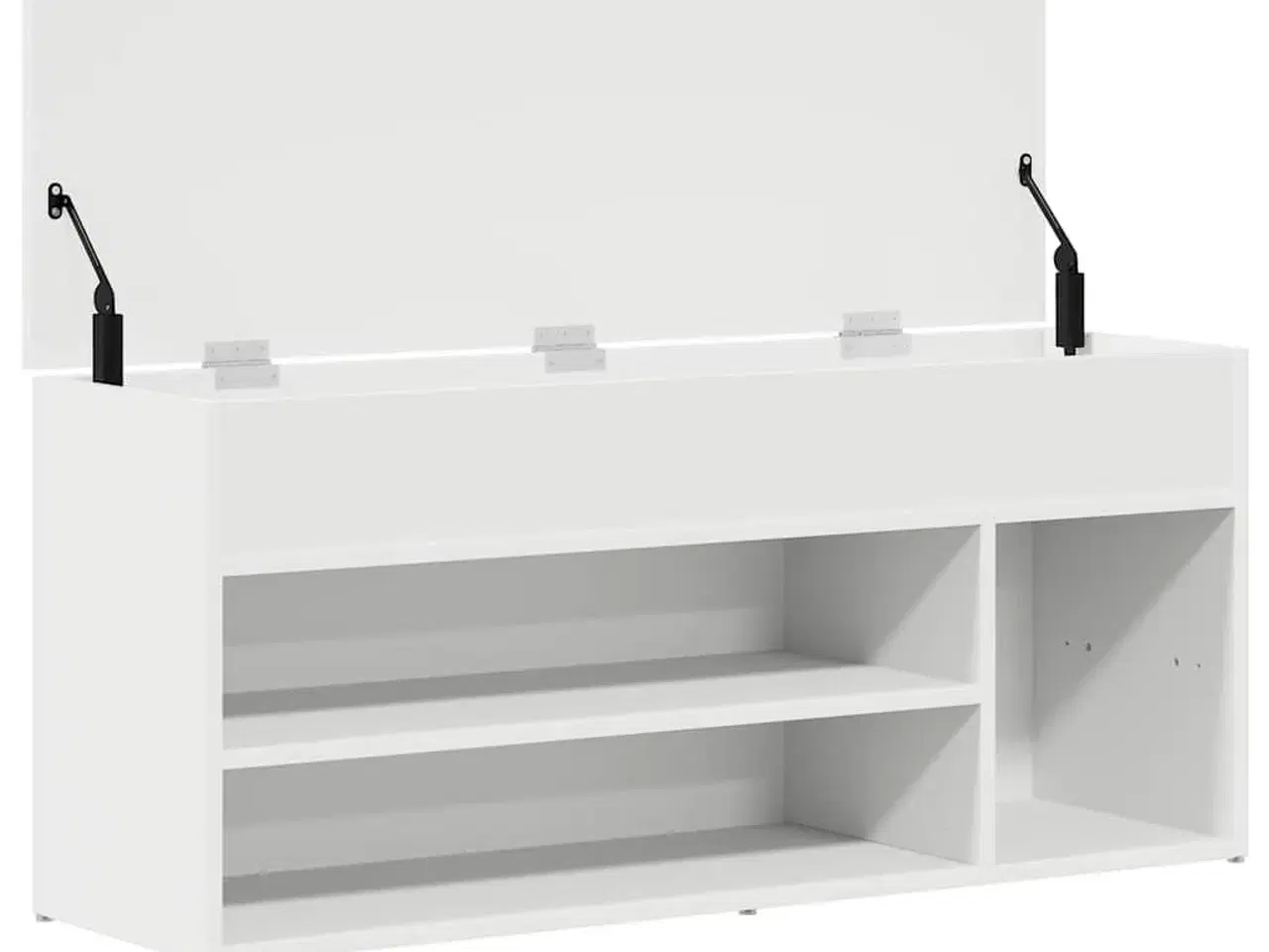 Billede 7 - Skobænk 102x30,5x45 cm konstrueret træ hvid