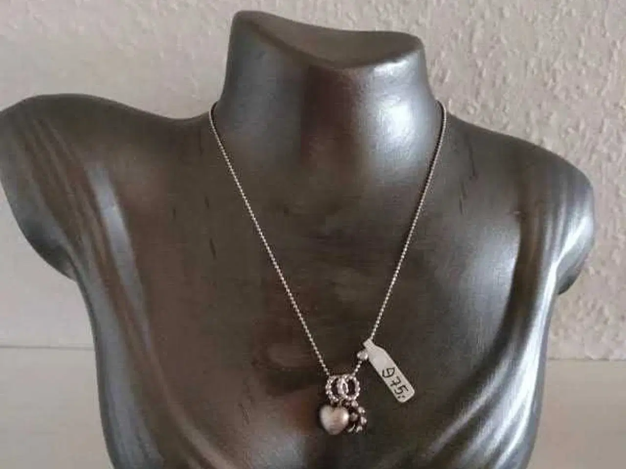 Billede 1 - Ny/ubrugt halskæde med 2 vedhæng i 925 sterling sø