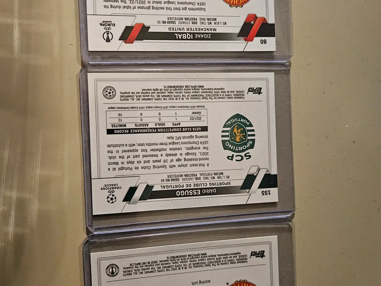 Billede 2 - 3x Refractor Fodboldkort