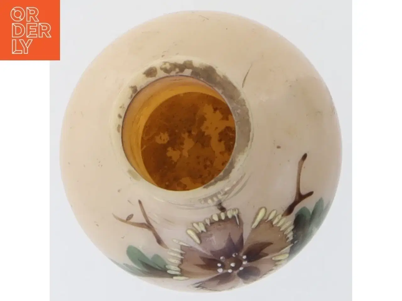 Billede 3 - Håndmalet Mundblæst Glas Vase (str. 7 x 5 cm)
