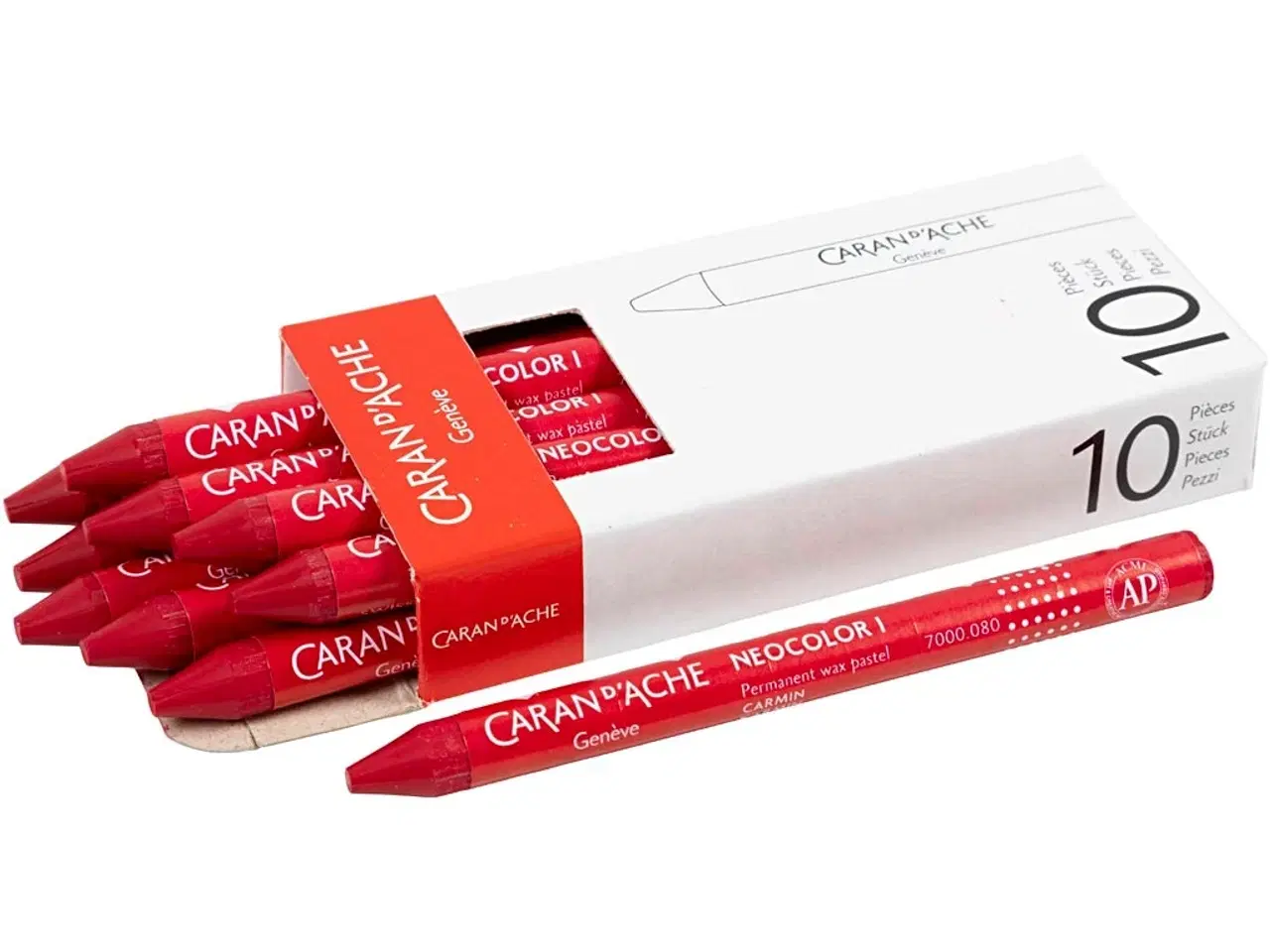 Billede 1 - CARAN D’ACHE Neocolor I Carmine Vokspasteller, 10 stk.