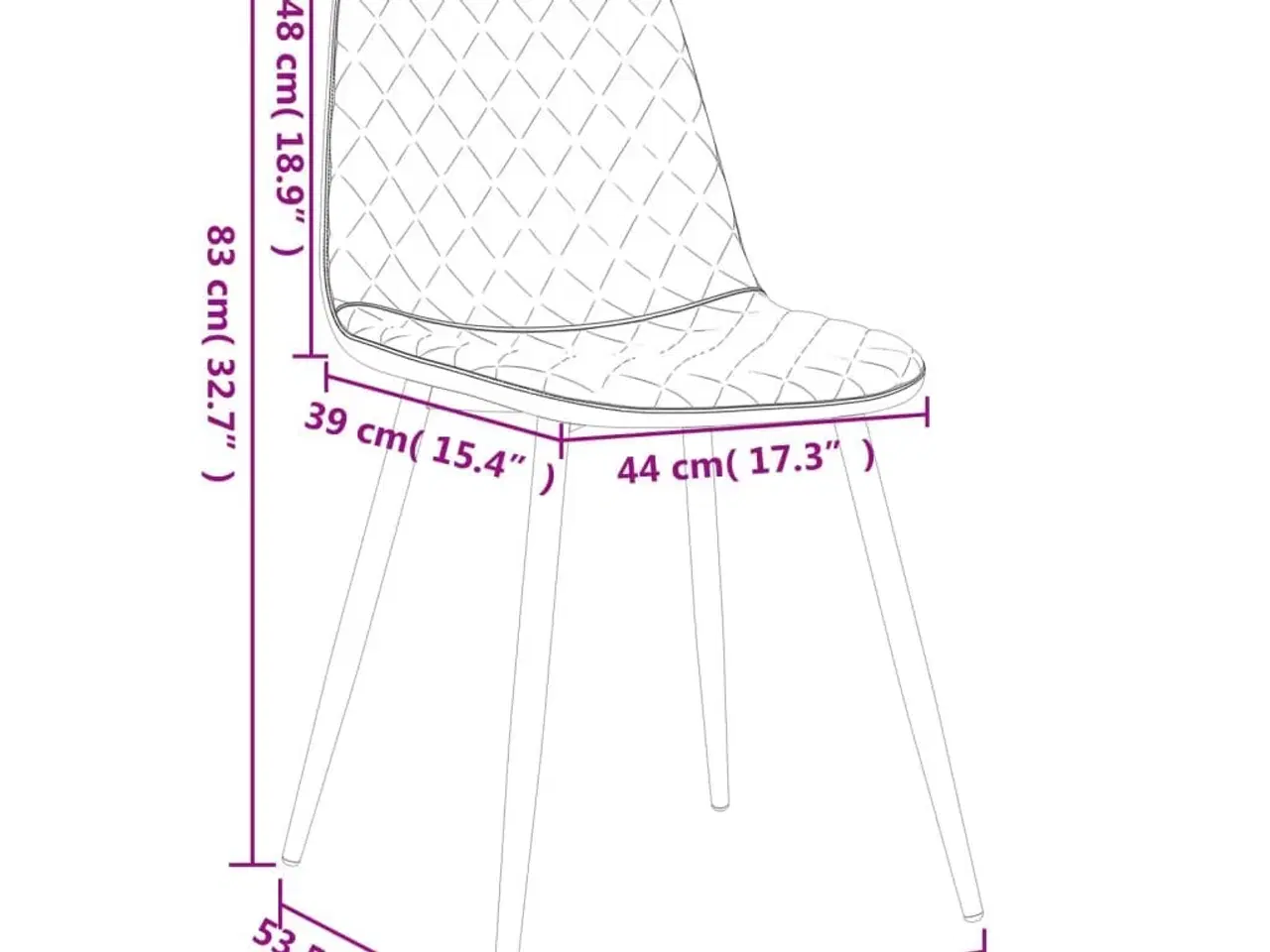 Billede 9 - Spisebordsstole 4 stk. velour cremehvid